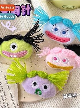 New cute plush quirky braid brooch pin pin girl bags clothin