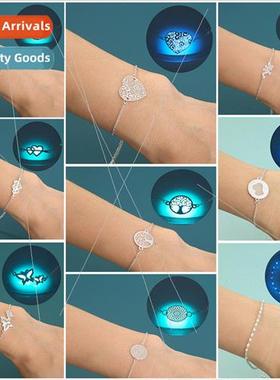 Punk Glow-in-the-Dark Geometric Bracelet Glowing Stch Bracel