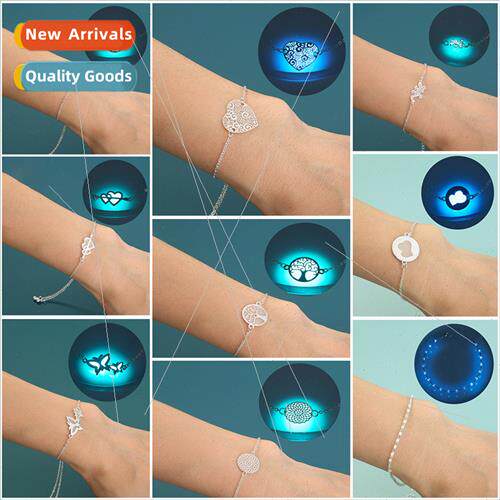 Punk Glow-in-the-Dark Geometric Bracelet Glowing Stch Bracel