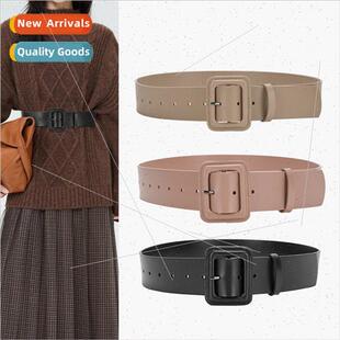 Coat Wide Waist Seal Women Outer Leather Trench Coat Belt Wa