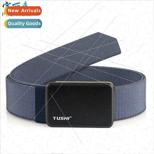 New aluminum alloy tactical belt elastic braided belt fashio