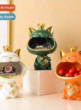 Fortune cat entryway key organizer ornament home living room