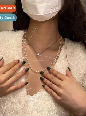 ins wind simple wild female pearl glasses chain multifunctio