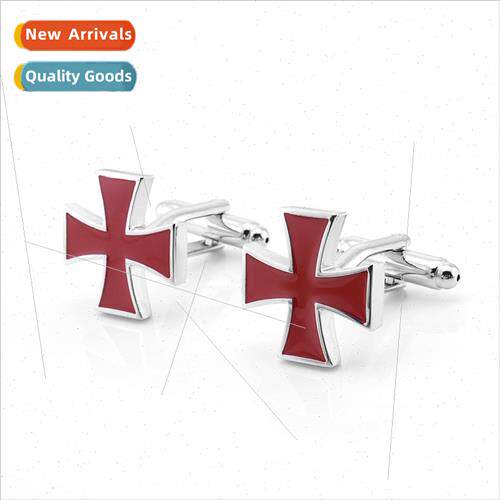 cufflinks red black cross cufflinks geometric drip rubber cr