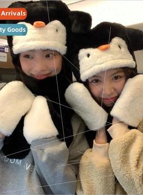 che design  penguin threePCS fall winter girls heart cartoon