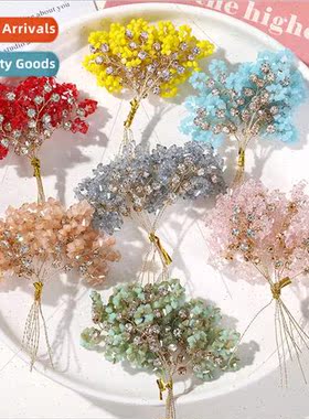 super daffodil rhinestone crystal flower bouquet diy weaving