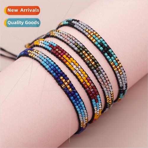 Imported rice beads hand-woven friendship rope bracelet bohe