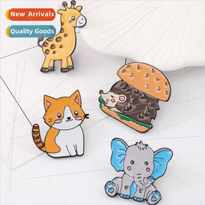 ins cute cartoon student brooch backpack collar sloth bread