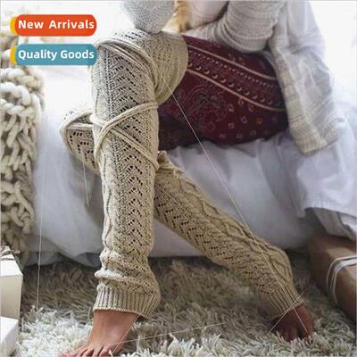Woolen Foot Warmers Long Socks Autumn Winter Solid Color Kne