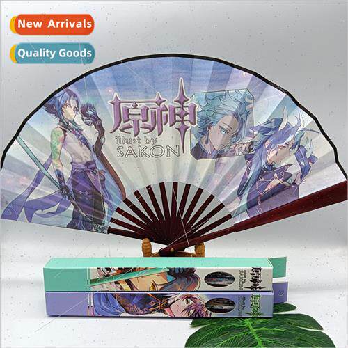 8 inch silk cloth anime cartoon folding fan touch Road Narut