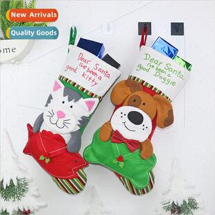Christmas Stocking  Bag Dog Cat Envelope Socks Christmas Han