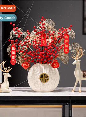 New Chinese blessing to ceramic vase flower arrangement simu