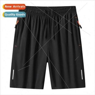 shorts men summer drying ice trousers sports five Quick four