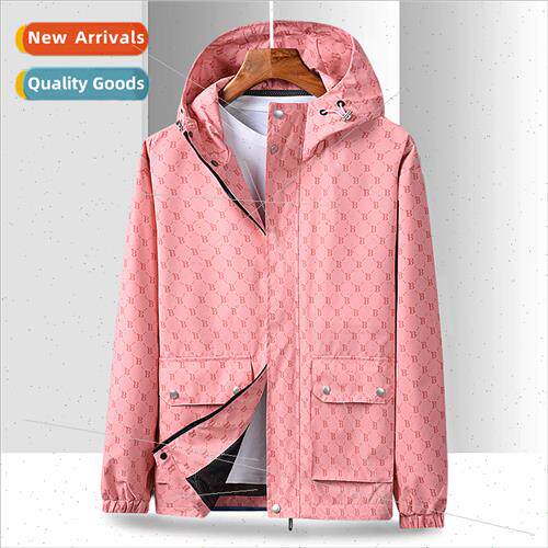 Big B letters punch jacket men light single punch outdoor wi