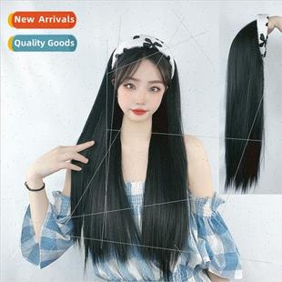long black lazy shaped wire temperature high female Wig