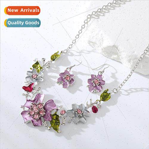 Korea fresh niche fashion necklace earrings set personalized