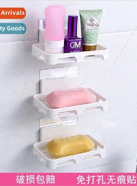 Drainage soap box household plastic suction cup wall-mounted