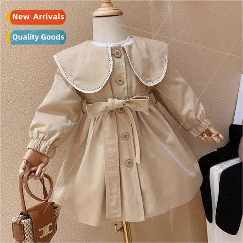 Girls nch coat jacket 2023 Korean  of the childrens Western-