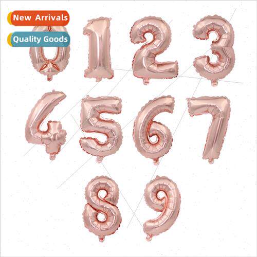 Wedding room decoration 16 inch rose gold numbers aluminum f