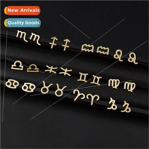 Symbol  twelve constellations paper card earrings versatile