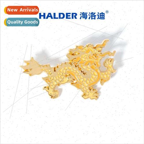 five-clawed golden dragon legend mascot brooch pin badge men