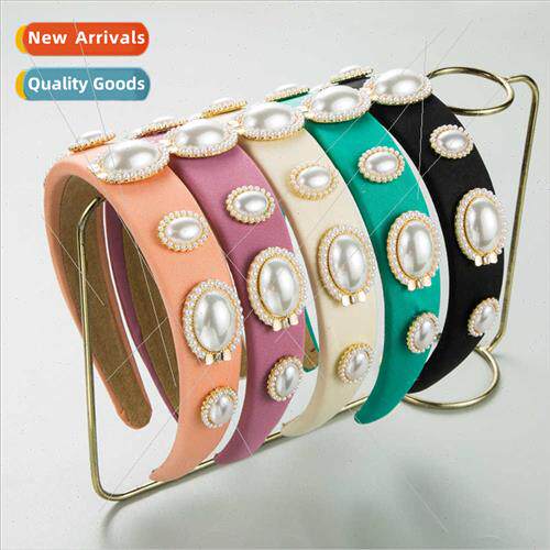 Hair bands oval pearl sponge headband Korean Hundred set sho