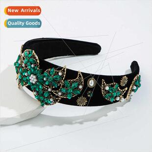 Craft Super Wide Vintage Headband Heavy Glass Bands Hair