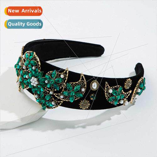 Hair Bands Super A Glass Heavy Craft Headband Vintage Wide V