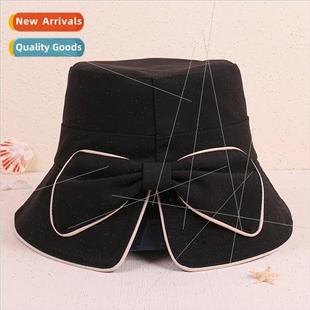 flat top sunshade open suns female bow hat ins fisherman