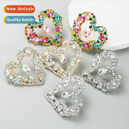 Korea ins wind creative love earrings alloy plating set colo