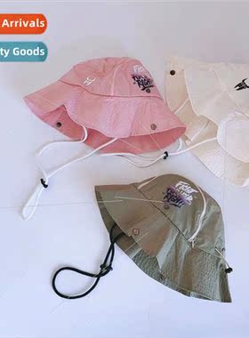 ins graffi letters fisherman hat drawstring windprocap mount