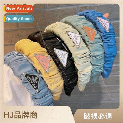 retro ins pleated buds hair band out  stylish hundred invert