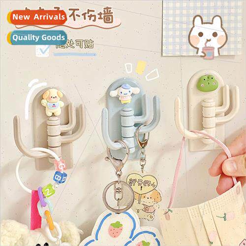 No Hole Hooks Cute No Mark Triple Hooks Wall Paste Behind Do