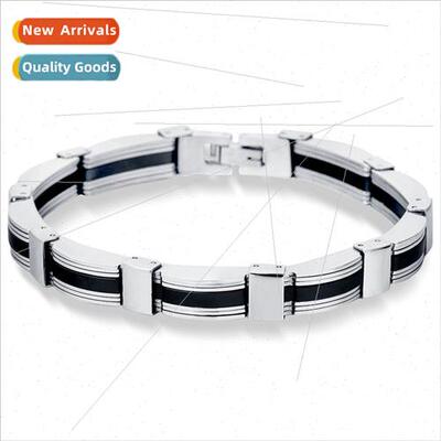 Europe new ndy fashion simple 304 tanium steel bracelet men