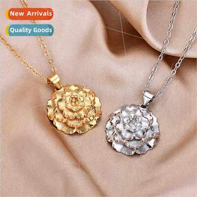 Peony Flower Fashion Charm Necklace Women Small Daisy Sweet