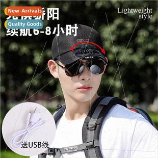 letters embroidery USB Summer fan YOU rechargeable baseb new