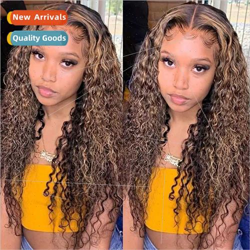 Europe Fashion Piano Color Front Lace Wig African Small Curl
