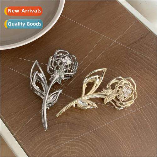 Mori fairy beauty rose flower grab clip female fall winter b