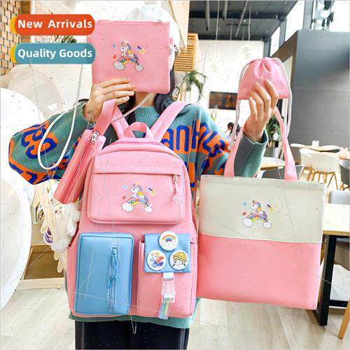 Multi sets shoulder bags girls schoolbag primary middle scho