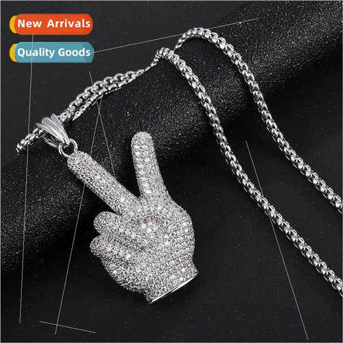Europe Fashion Hipster Necklace Set Victory Gesture Hip Hop