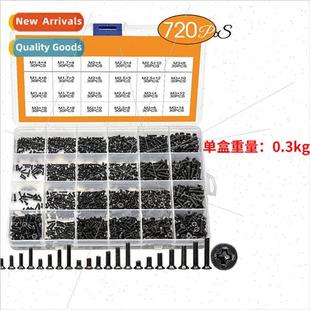 Flat Head Screws Black Machine Phillips Set Threaded Plated