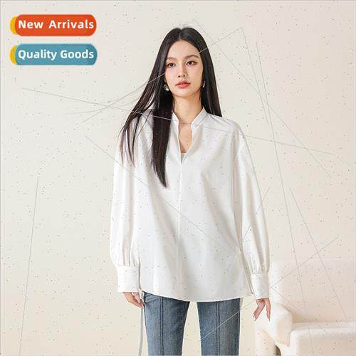 Non-iron skin-friendly long-sleeved stand-up collar shirt se