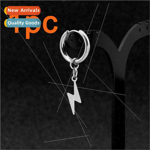 ghtning single steel-colored stainless steel men wh ear hole