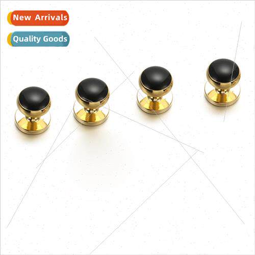 Cufflinks Round Enamel Dress Buttons Qualy Tuxedo Lapel Butt