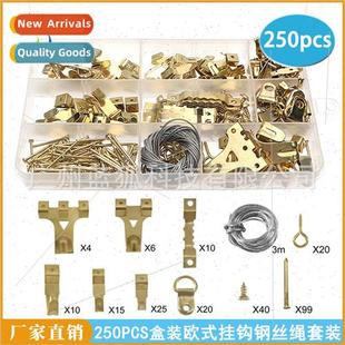 Set 250pcs Traceable Frame Nails Non Hooks Europe Photo Gold