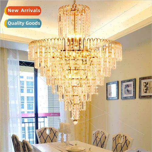 gold dining room crystal chandelier aisle staircase light mo