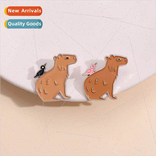 Cartoon animal brooch alloy badge bird dolphin sea otter bro