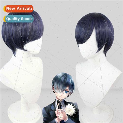 Black Deacon Charl Van Domme Hein cos wig blue gray ombre sh