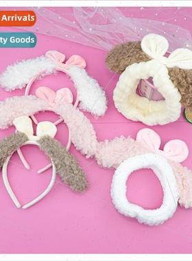 Princess on run sweet cute bow puppy ears hair band dog head