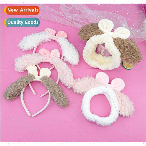 Princess on run sweet cute bow puppy ears hair band dog head